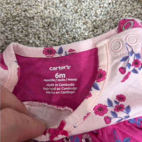 Lot of 6 months Carter’s baby girl summer rompers bubbles floral summer beachy - Picture 3 of 6